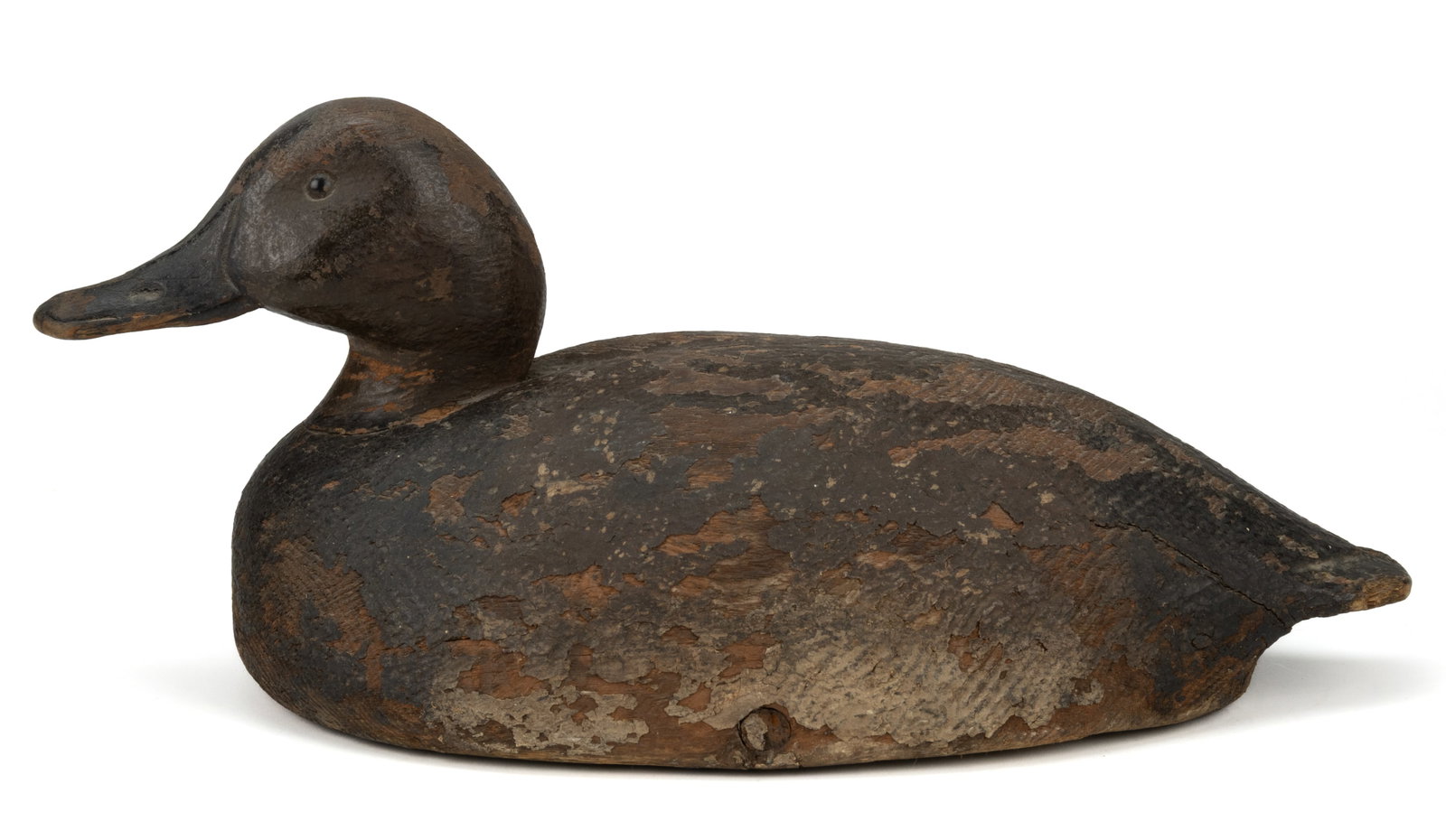 MICHIGAN FOLK ART CARVED AND PAINTED OVERSIZED CANVASBACK DECOY (1 of 6)