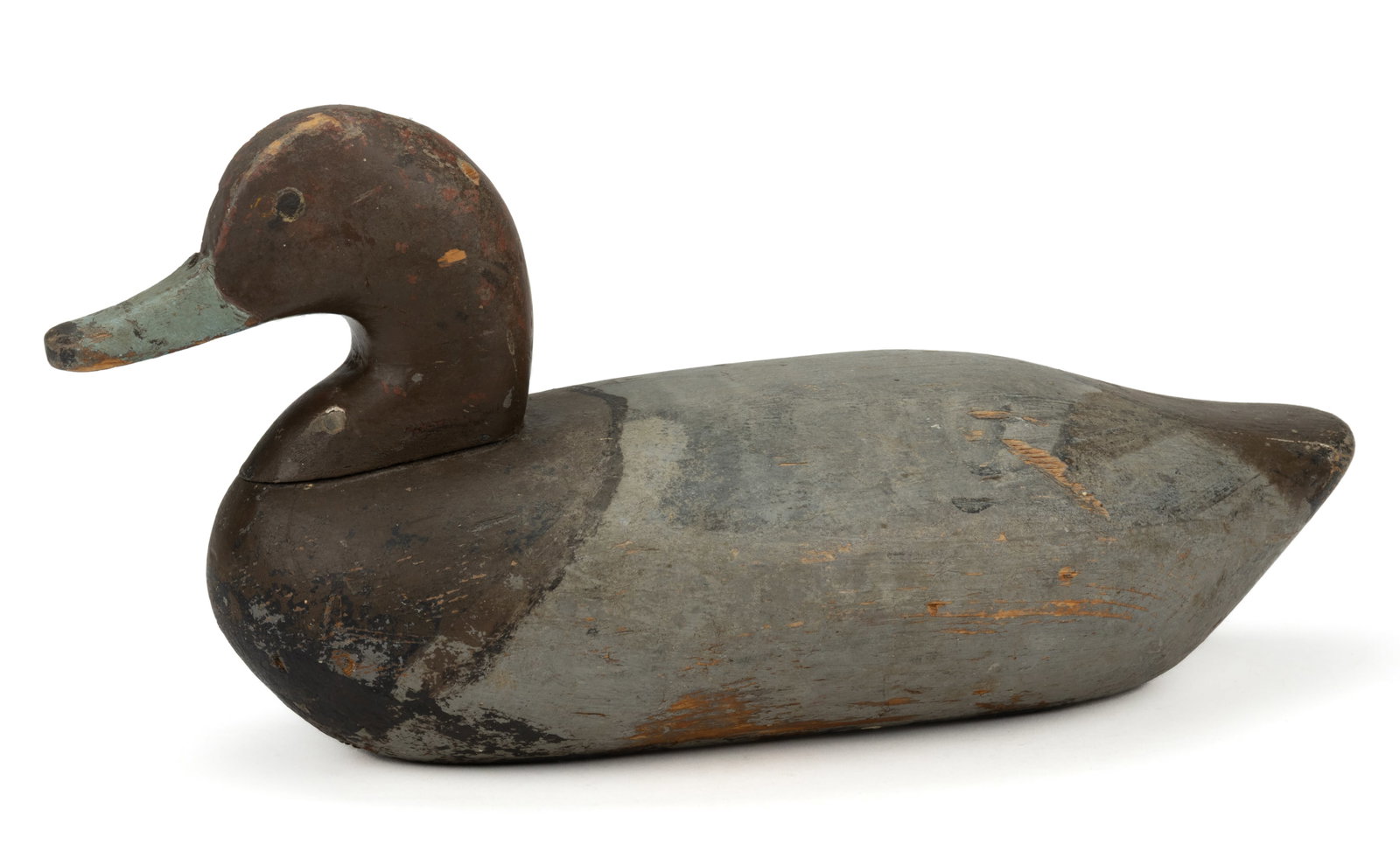MID-ATLANTIC FOLK ART CARVED AND PAINTED DUCK DECOY (1 of 6)