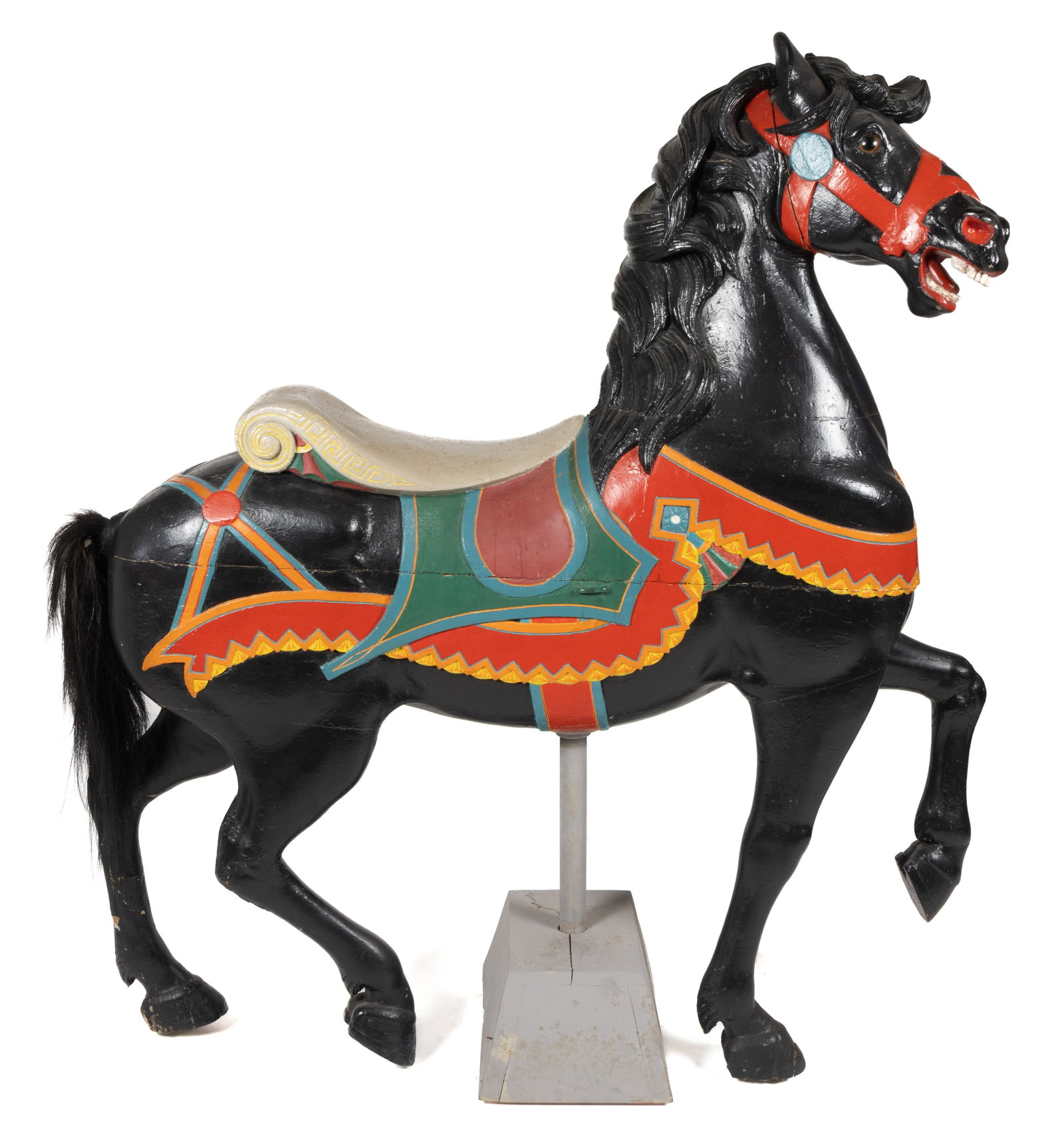 GUSTAV AND WILLIAM DENTZEL (PHILADELPHIA, PA, ACT. 1867-1909), ATTRIBUTED, FOLK ART CARVED AND (1 of 8)