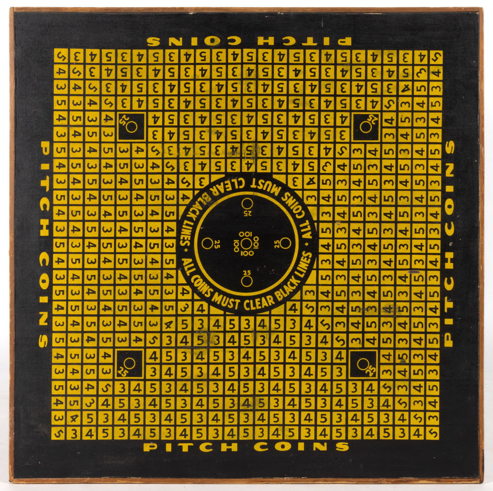 AMERICAN FOLK ART CARNIVAL / CIRCUS PENNY PITCH GAME BOARD (1 of 3)