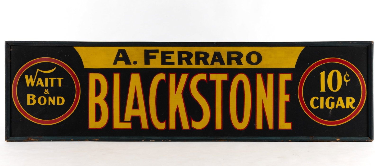 LARGE BLACKSTONE CIGARS TIN ADVERTISING SIGN (1 of 3)