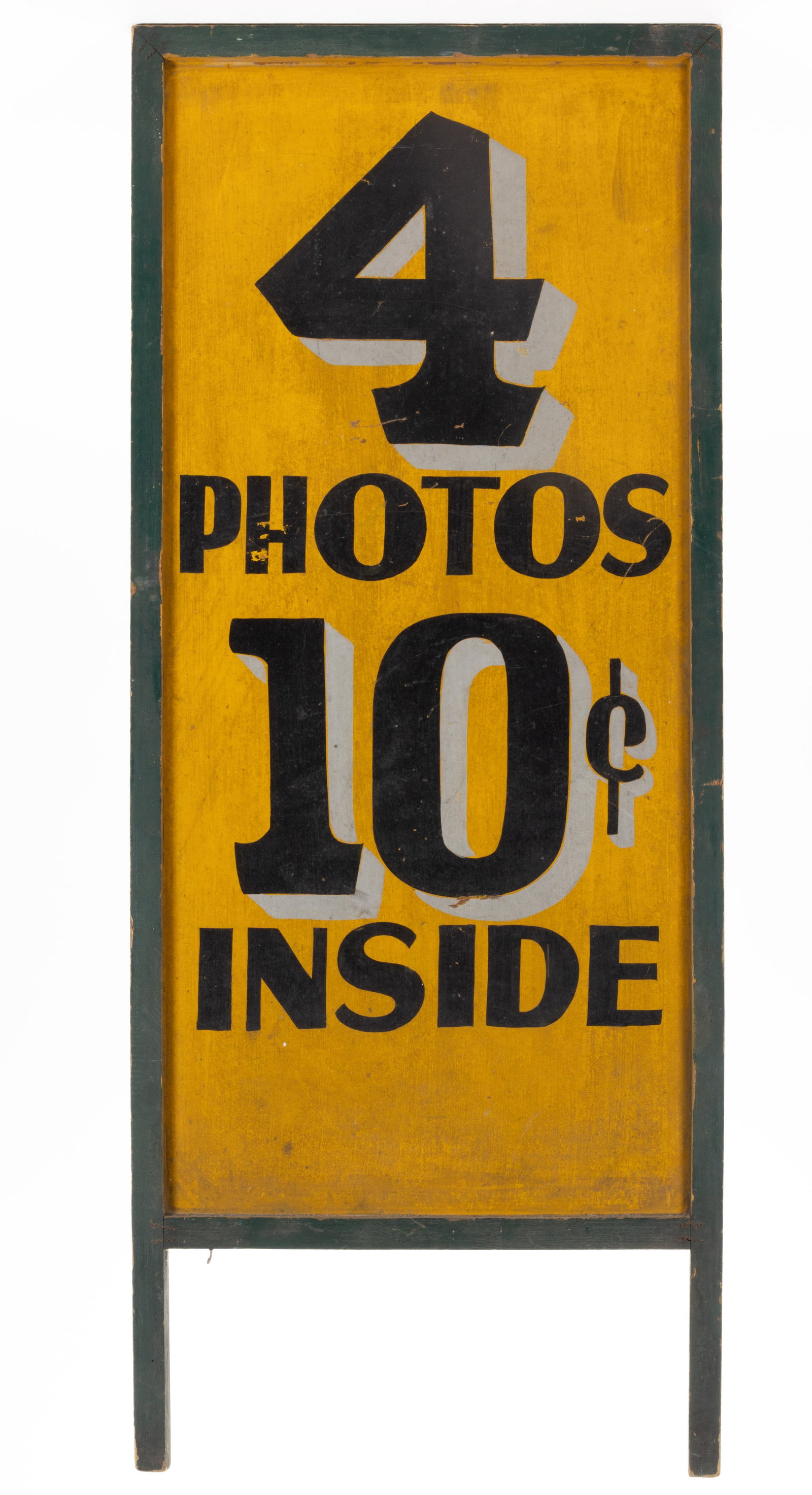 AMERICAN FOLK ART PAINTED PHOTOGRAPHER'S TRADE SIGN (1 of 2)