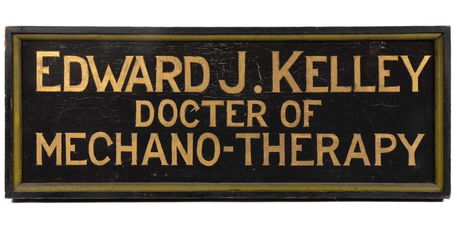 AMERICAN FOLK ART PAINTED WOODEN TRADE SIGN (1 of 2)