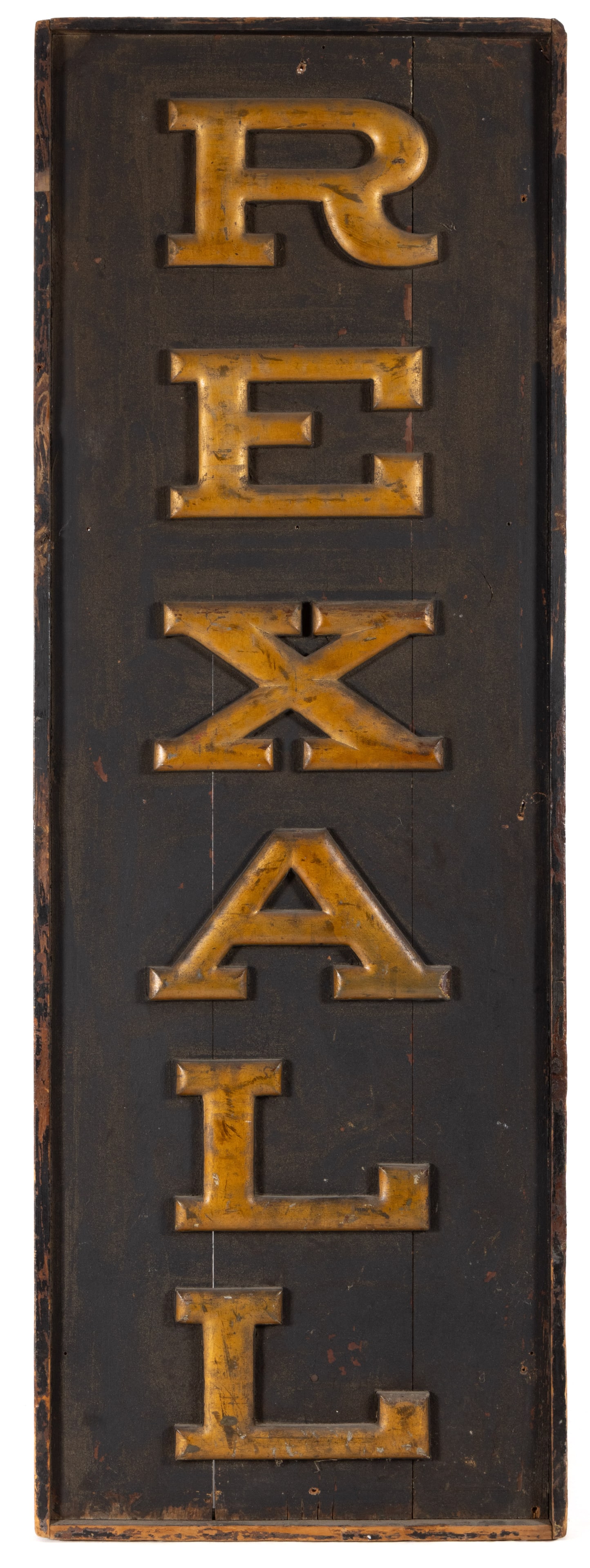 AMERICAN FOLK ART PAINTED WOODEN DRUG STORE TRADE SIGN (1 of 3)