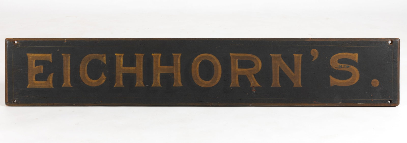 AMERICAN FOLK ART PAINTED WOODEN TRADE SIGN (1 of 2)