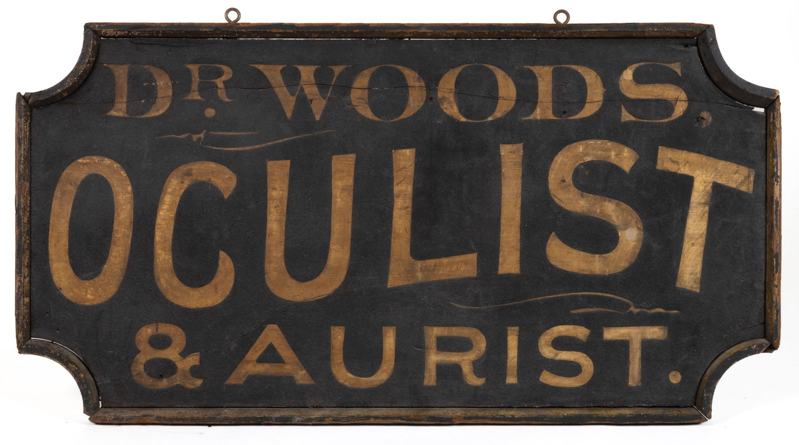 AMERICAN FOLK ART PAINTED WOODEN TRADE SIGN (1 of 2)