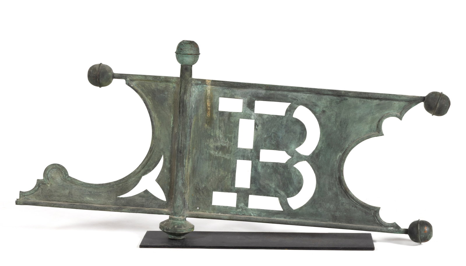 AMERICAN COPPER FIGURAL BANNERETTE WEATHERVANE (1 of 3)
