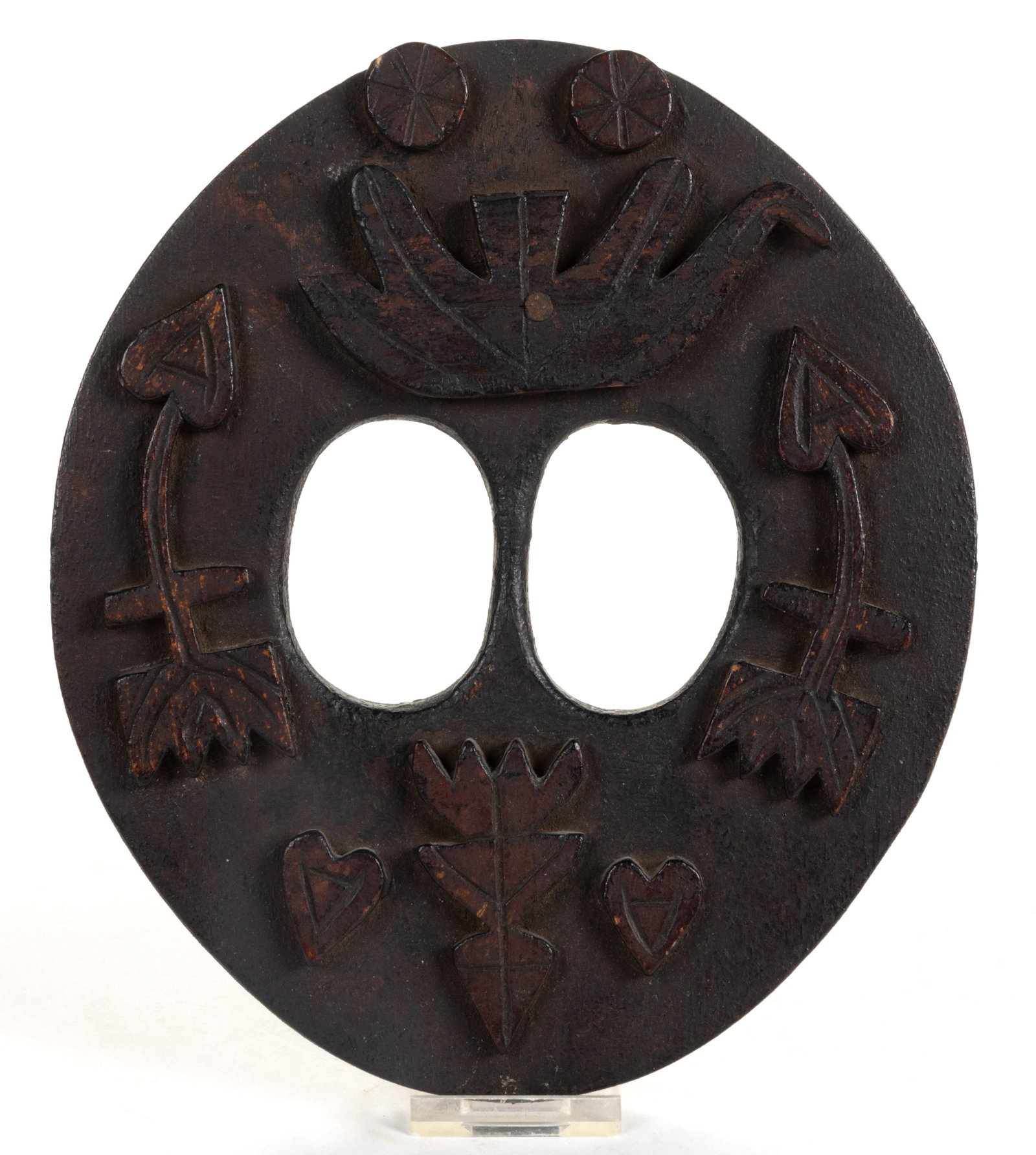 MID-ATLANTIC FOLK ART WALNUT PICTURE FRAME (1 of 2)