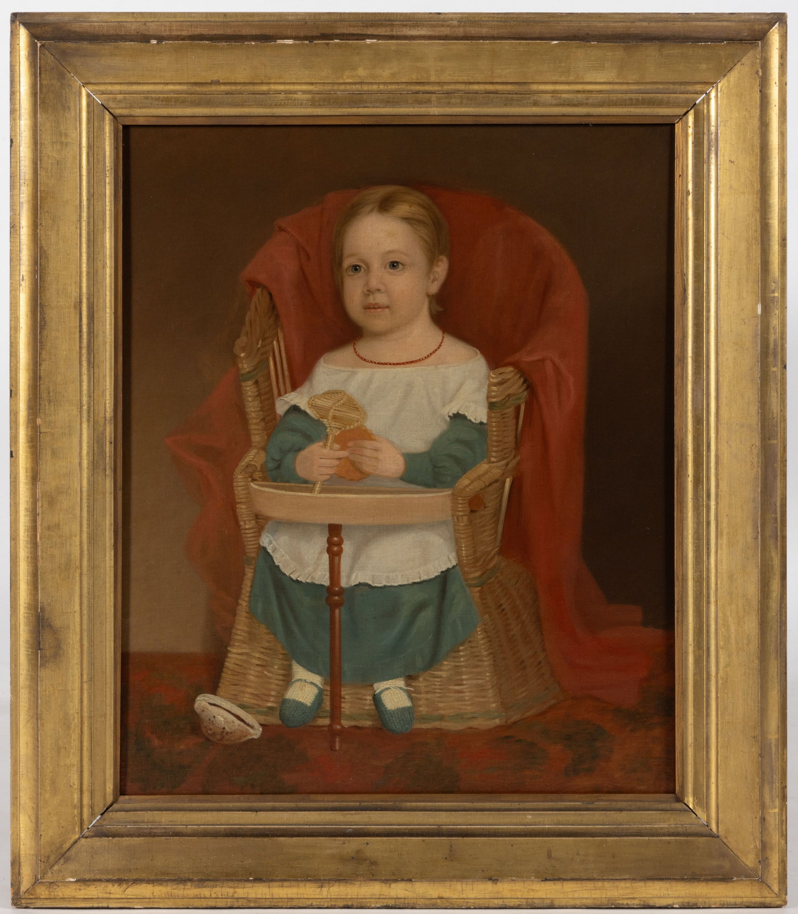 AMERICAN OR EUROPEAN SCHOOL (19TH CENTURY) FOLK ART PORTRAIT OF A CHILD (1 of 5)