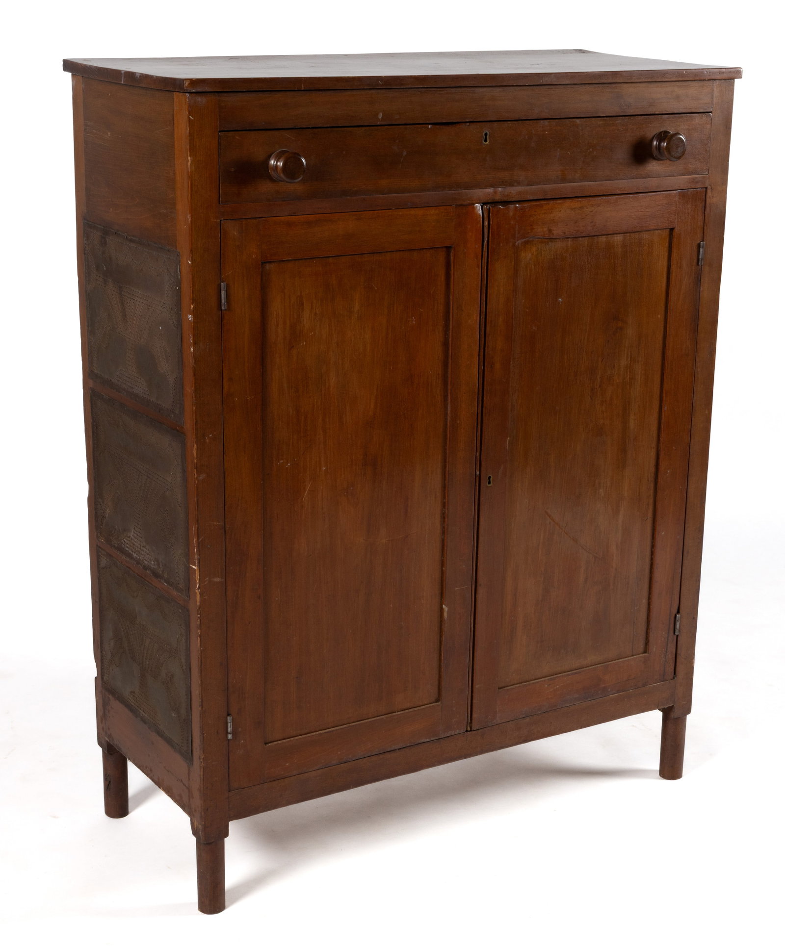 SOUTHWEST VIRGINIA / VALLEY OF VIRGINIA POPLAR PUNCHED-TIN-PANELED FOOD / PIE SAFE (1 of 7)