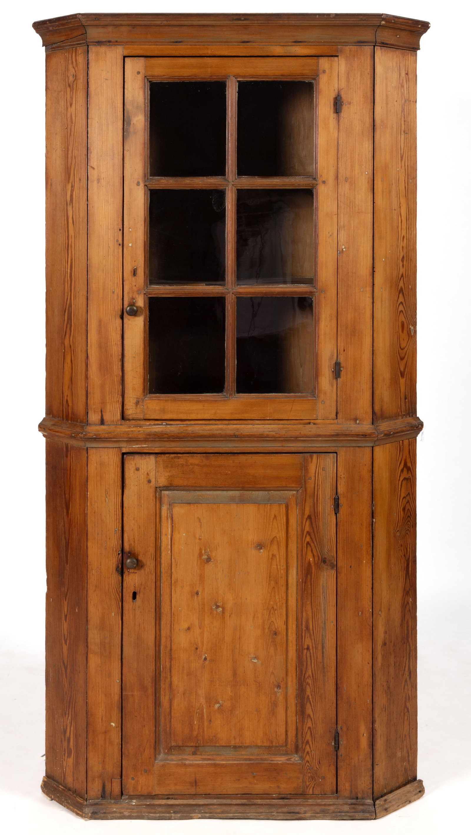 EASTERN SHORE OF VIRGINIA DIMINUTIVE YELLOW PINE CORNER CUPBOARD (1 of 5)