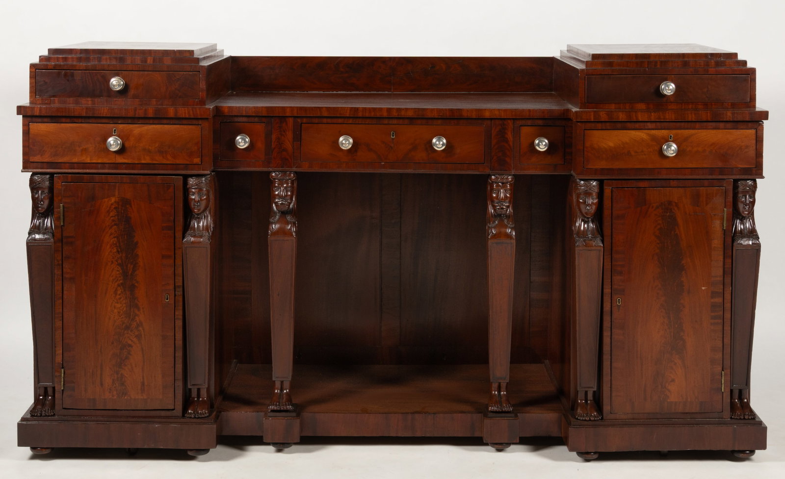EDWARD PRIESTLEY (BALTIMORE, MARYLAND 1778-1837), ATTRIBUTED, CLASSICAL MAHOGANY SIDEBOARD (1 of 12)