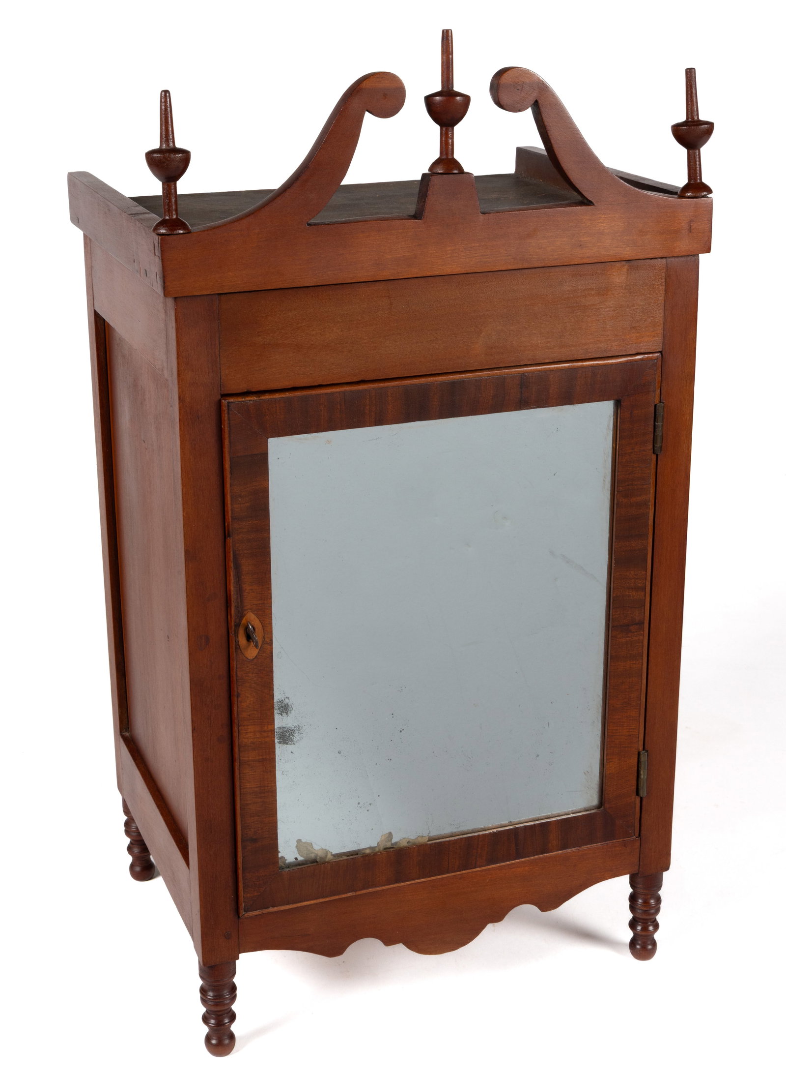 MID-ATLANTIC LATE FEDERAL CHERRY LADY'S TABLE-TOP DRESSING CABINET (1 of 10)