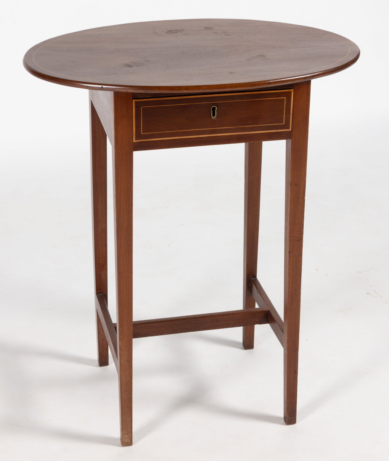 MID-ATLANTIC FEDERAL INLAID MAHOGANY STAND TABLE OF UNUSUAL FORM (1 of 7)