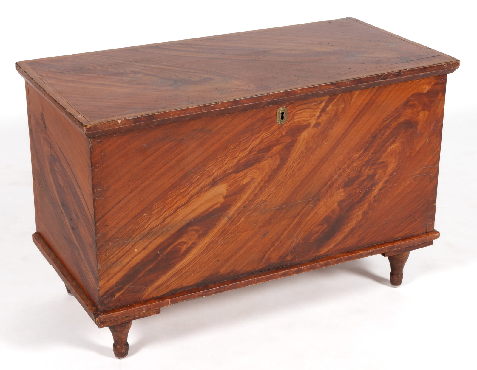 MID-ATLANTIC PAINT-DECORATED PINE DIMINUTIVE BLANKET CHEST (1 of 7)