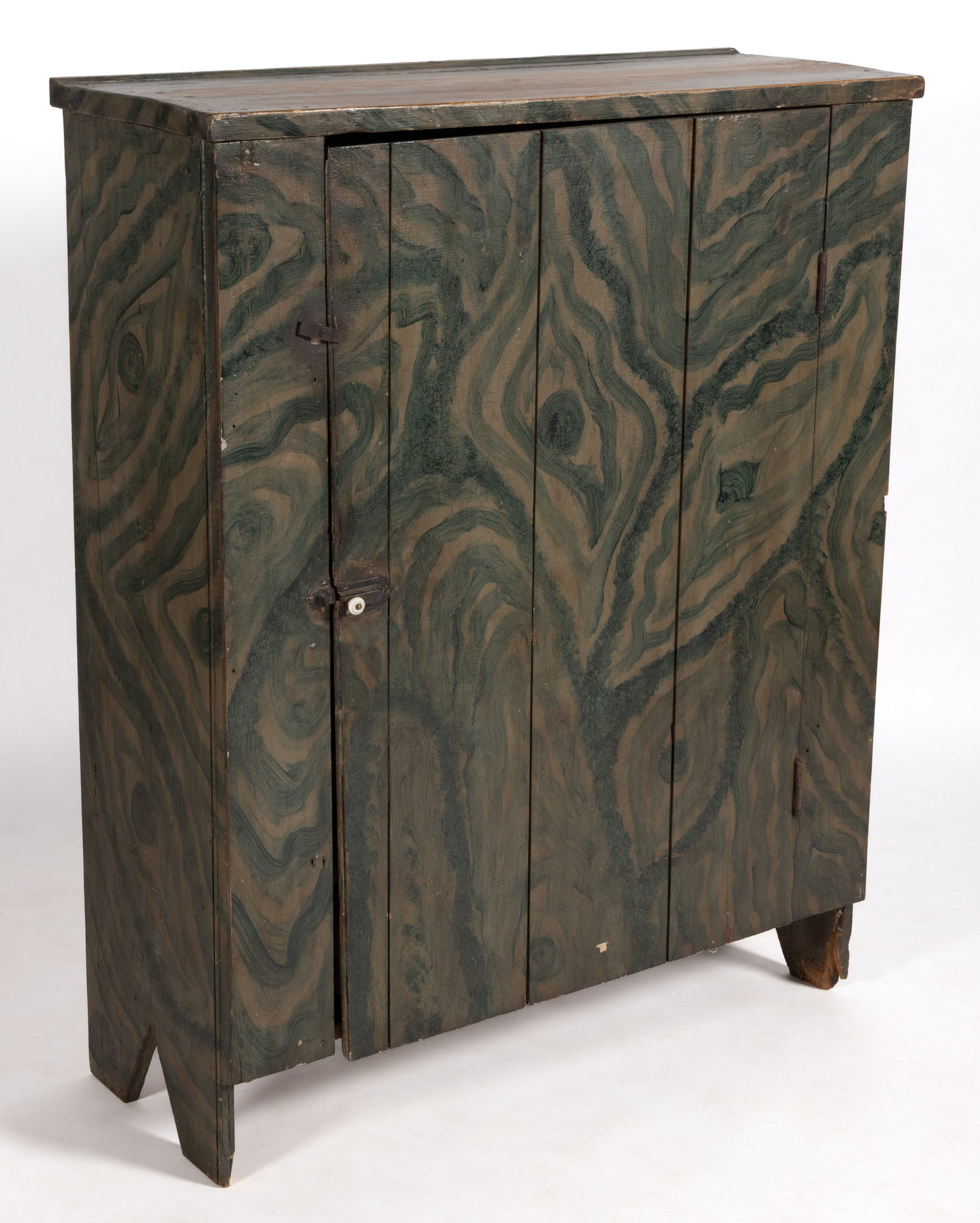 PENNSYLVANIA PAINT-DECORATED PINE JELLY CUPBOARD (1 of 8)