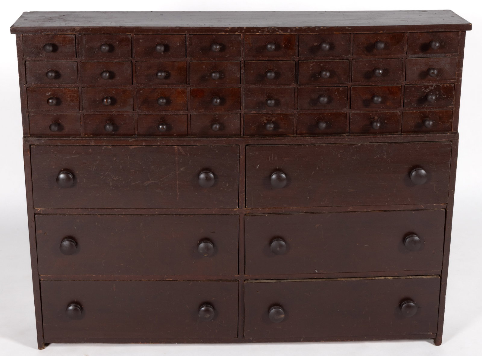AMERICAN PAINTED POPLAR APOTHECARY CUPBOARD (1 of 5)