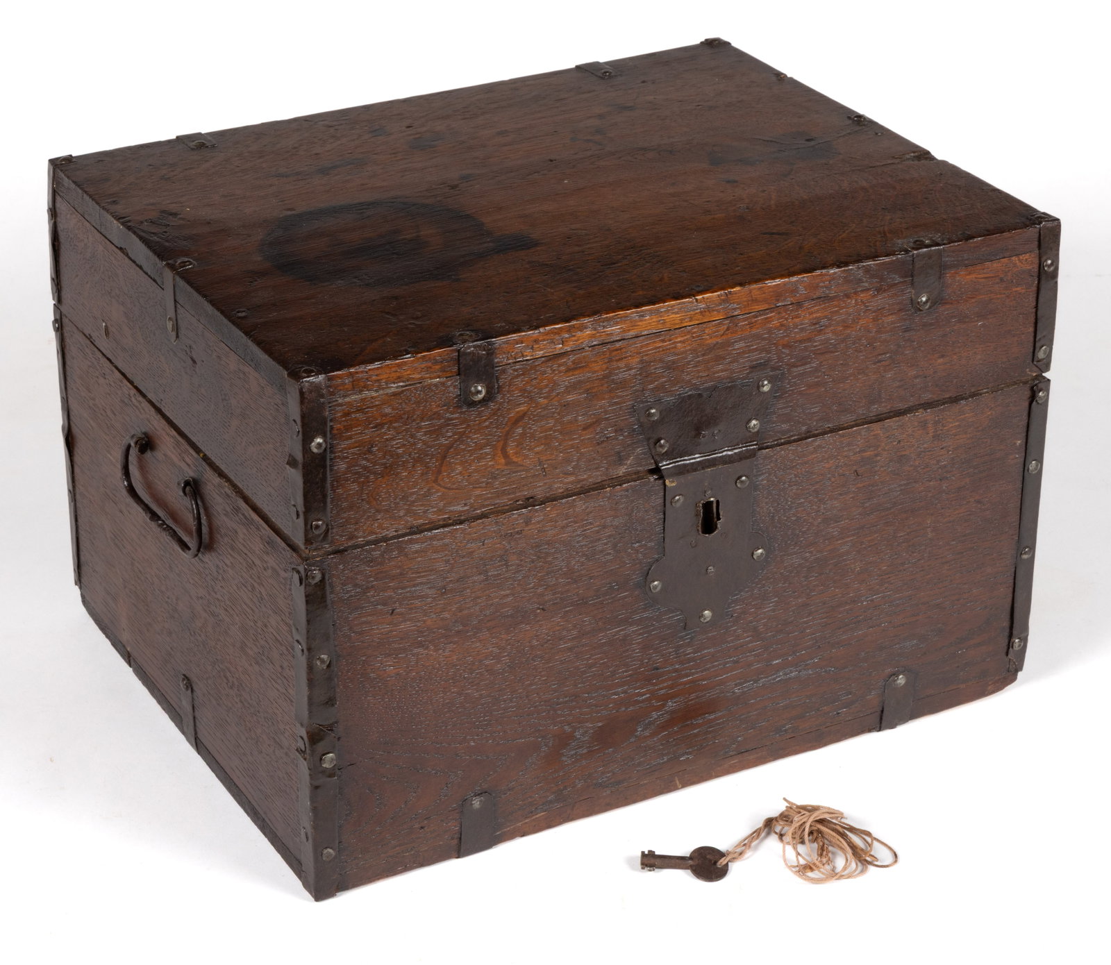 EUROPEAN SEA CAPTAIN'S OAK TRAVELLING BOTTLE CASE / LIQUOR CHEST FULLY OUTFITTED (1 of 7)