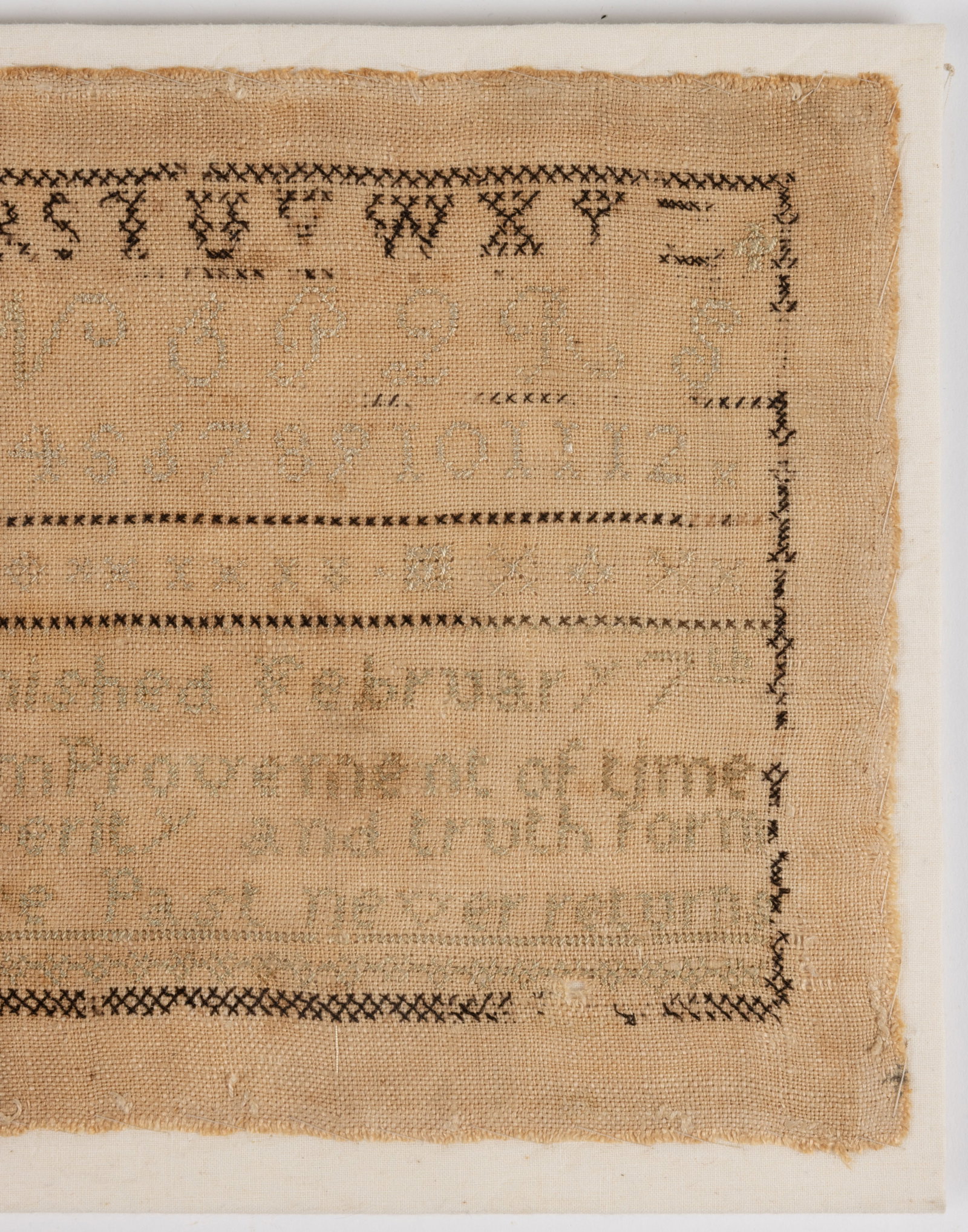LITCHFIELD CO., CONNECTICUT ATTRIBUTED NEEDLEWORK SAMPLER - 3
