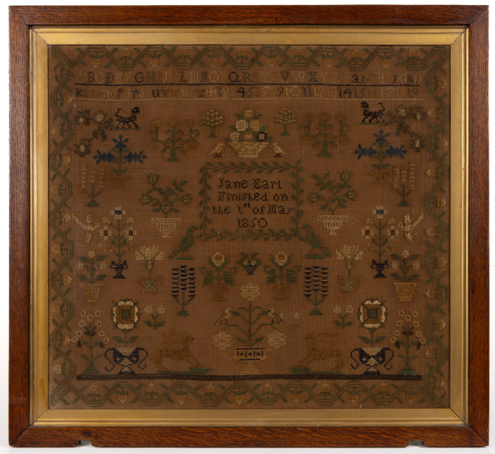 BRITISH PICTORIAL NEEDLEWORK SAMPLER (1 of 6)