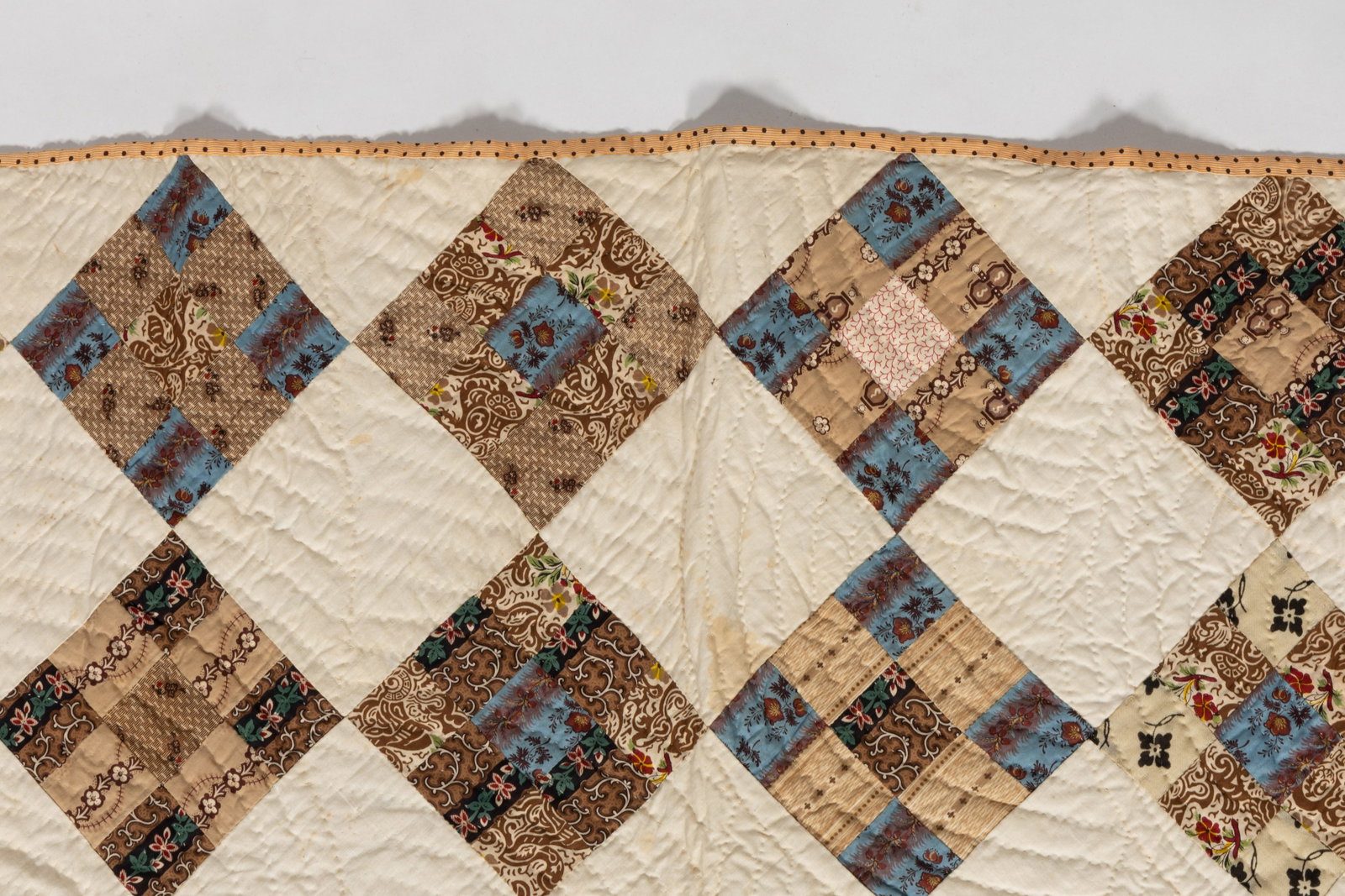 AMERICAN "NINE PATCH" PIECED QUILT - 5