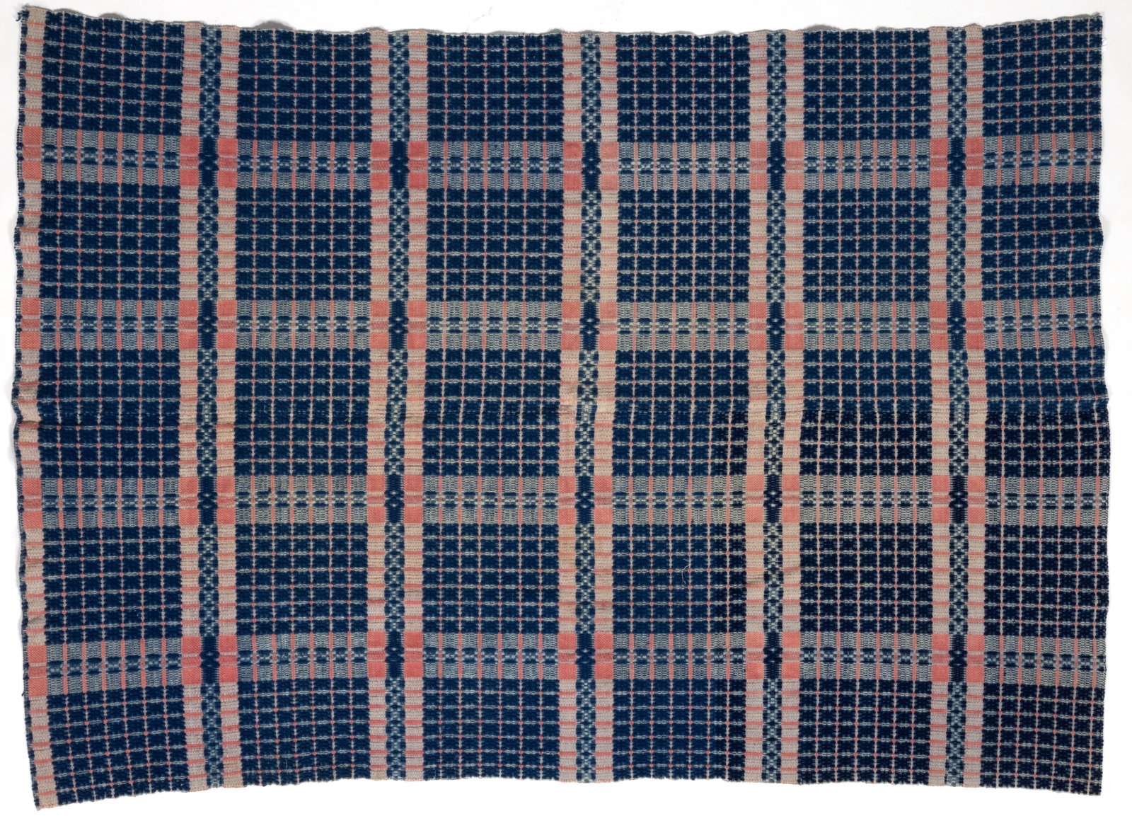 AMERICAN, PROBABLY VIRGINIA, OVERSHOT COVERLET (1 of 3)