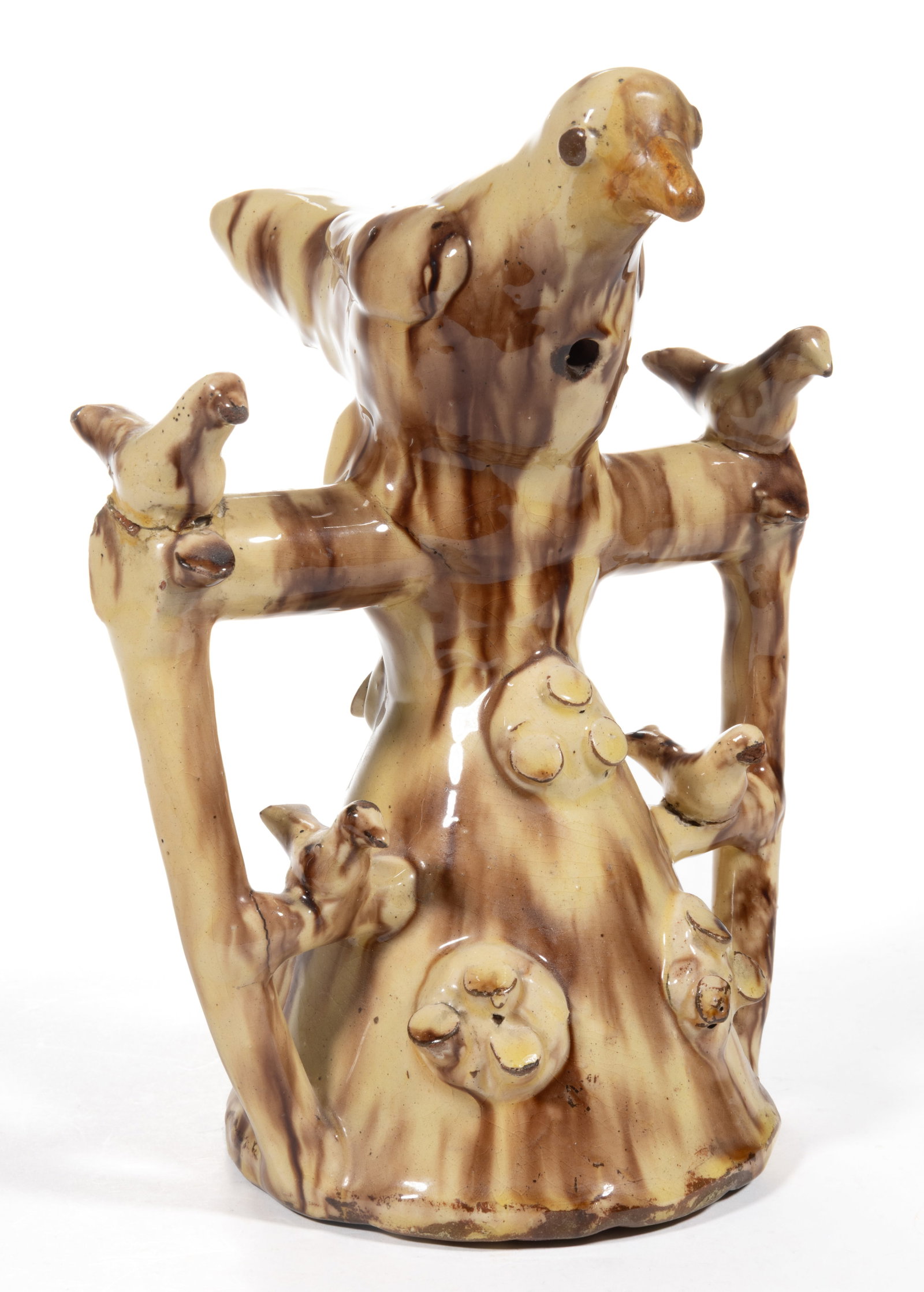 ENGLISH EARTHENWARE / REDWARE LARGE BIRD WHISTLE (1 of 5)