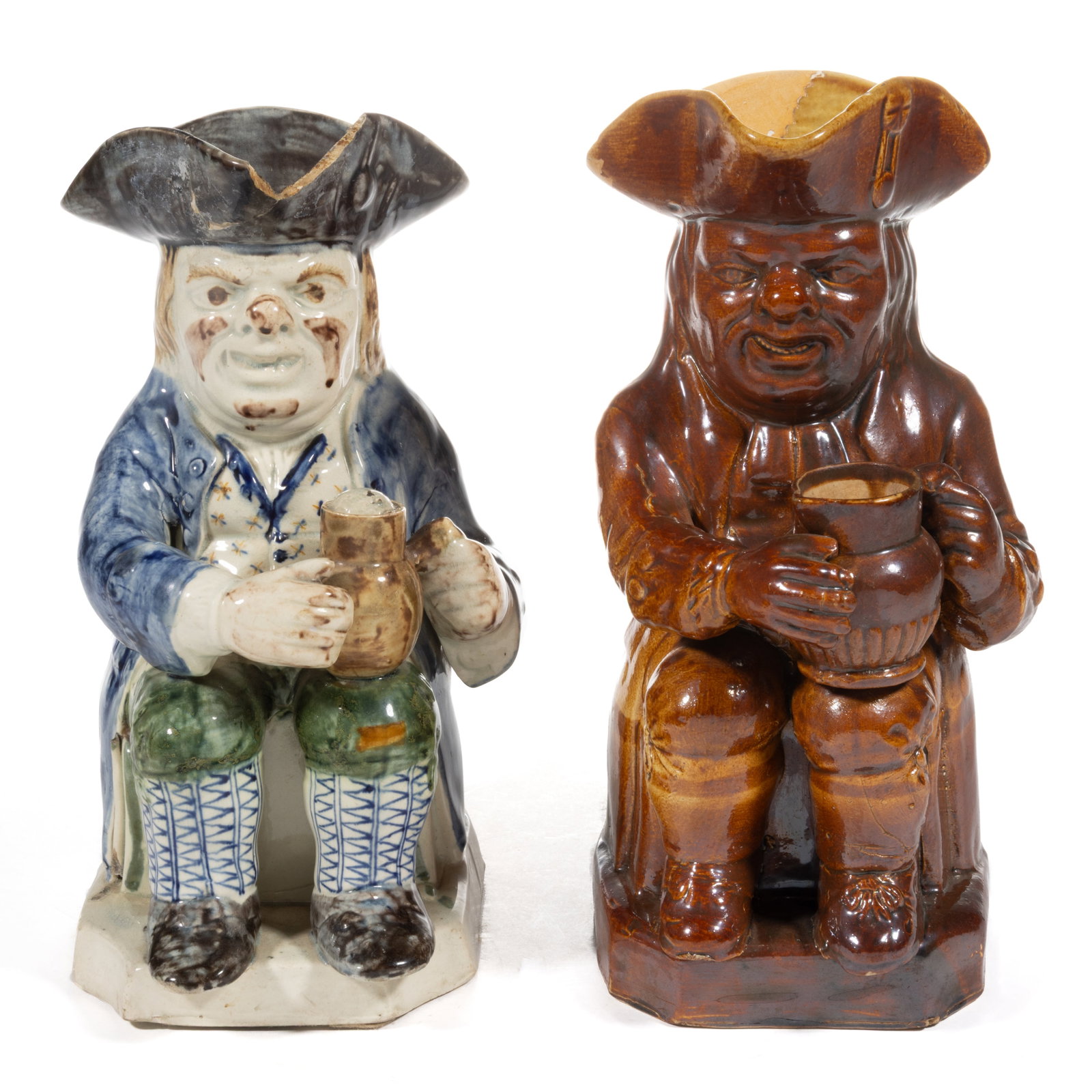 ENGLISH CERAMIC ORDINARY TOBY JUGS, LOT OF TWO (1 of 5)