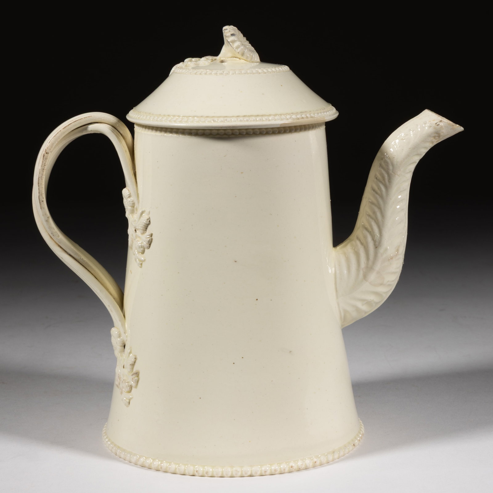 BRITISH CREAMWARE CERAMIC SMALL COFFEE POT (1 of 4)