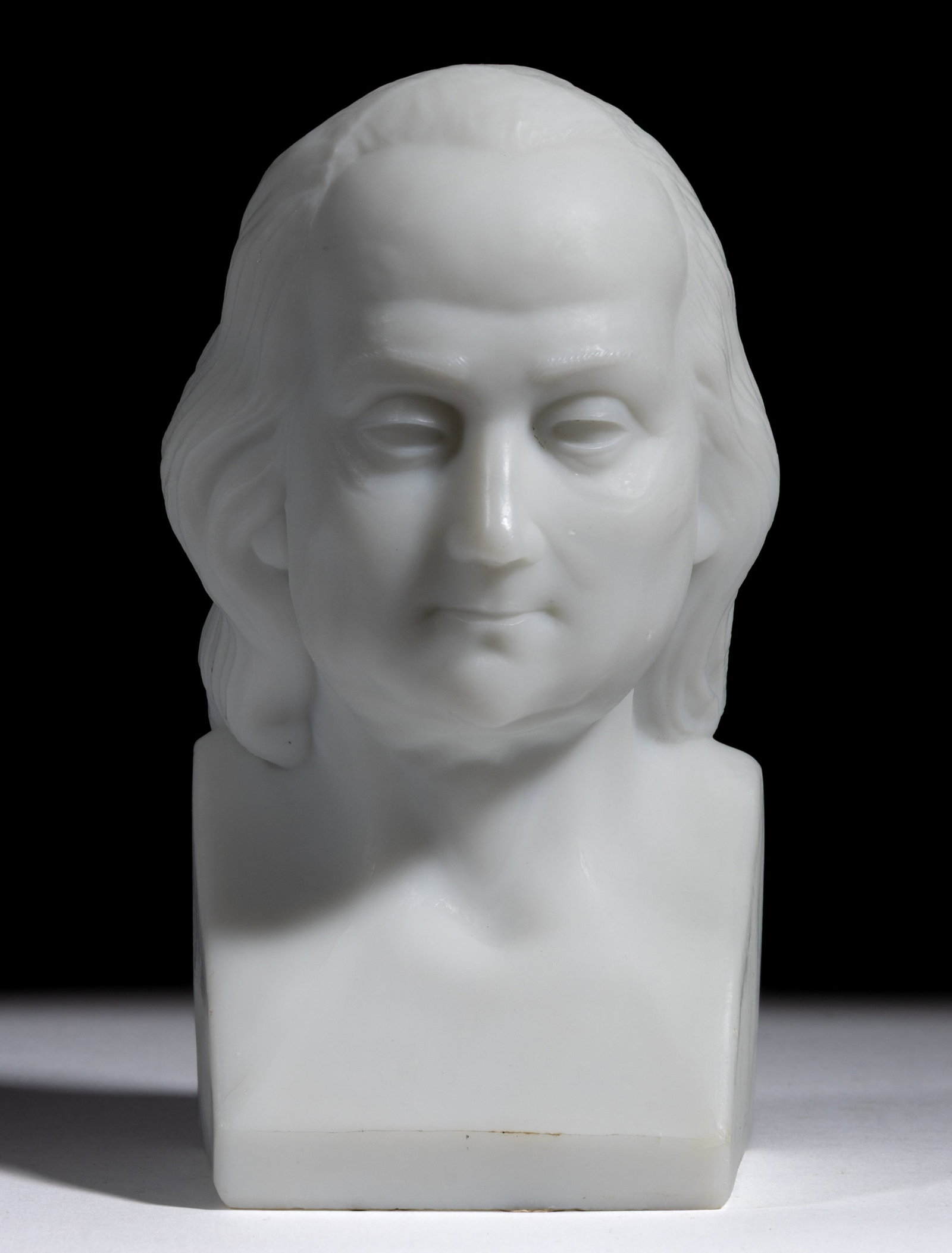 1876 PHILADELPHIA CENTENNIAL GLASS FIGURAL BENJAMIN FRANKLIN BUST / PAPERWEIGHT (1 of 2)