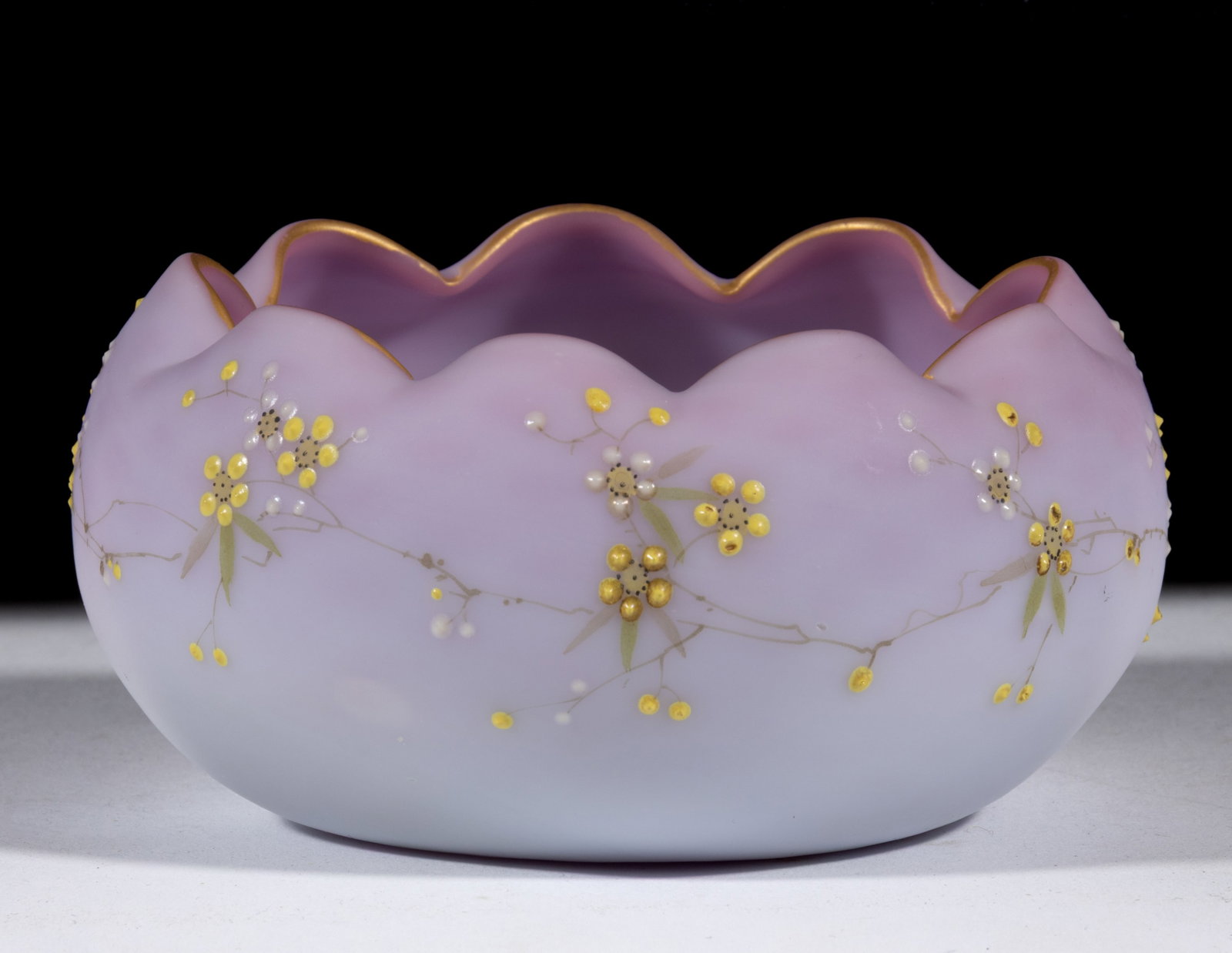 MT. WASHINGTON PEACH BLOW NO. 74 FINGER BOWL (1 of 1)