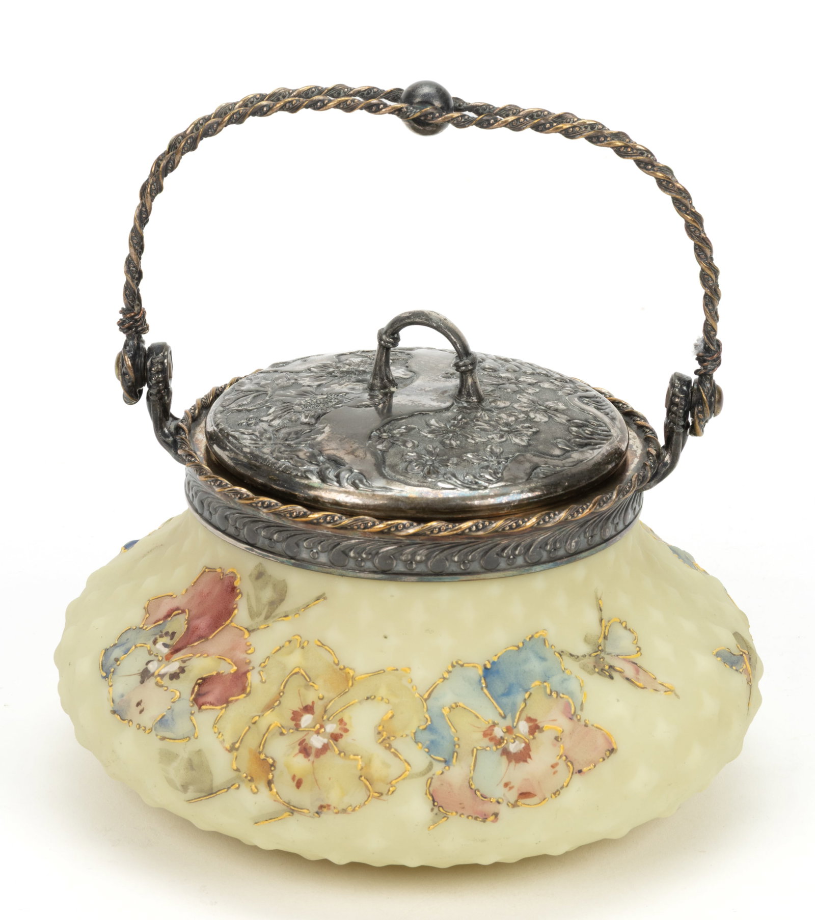 MT. WASHINGTON CROWN MILANO ART GLASS MARMALADE JAR (1 of 1)