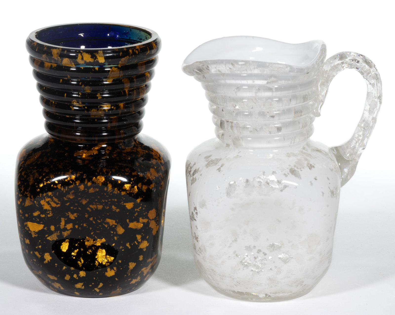 HOBBS SPANGLED WARE GLASS ARTICLES, LOT OF TWO (1 of 1)