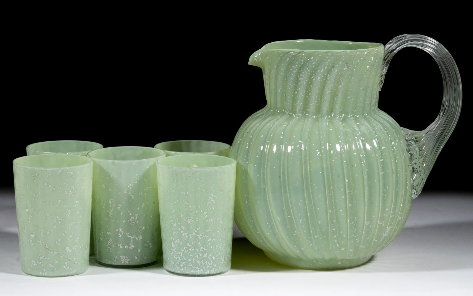 SPANGLED AND RIBBED SIX-PIECE WATER SET (1 of 1)