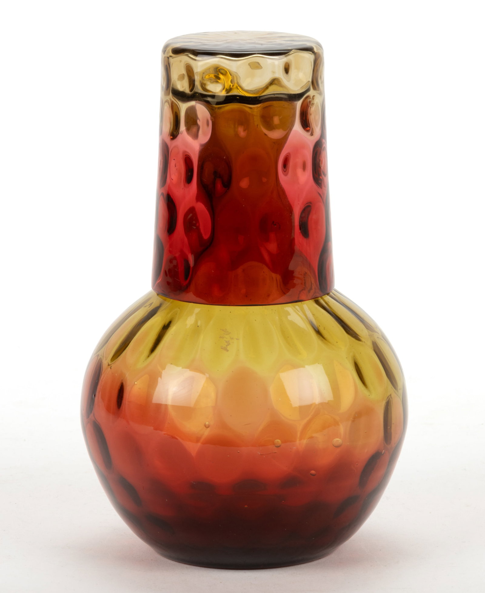 VICTORIAN AMBERINA SPOT-OPTIC GLASS TUMBLE-UP (1 of 1)