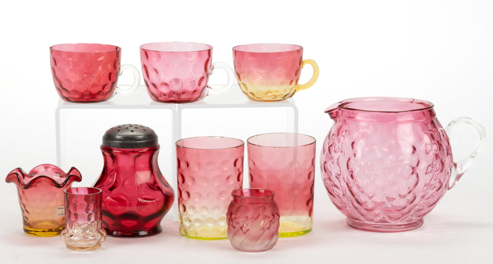 ASSORTED VICTORIAN GLASS ARTICLES, LOT OF TEN (1 of 1)