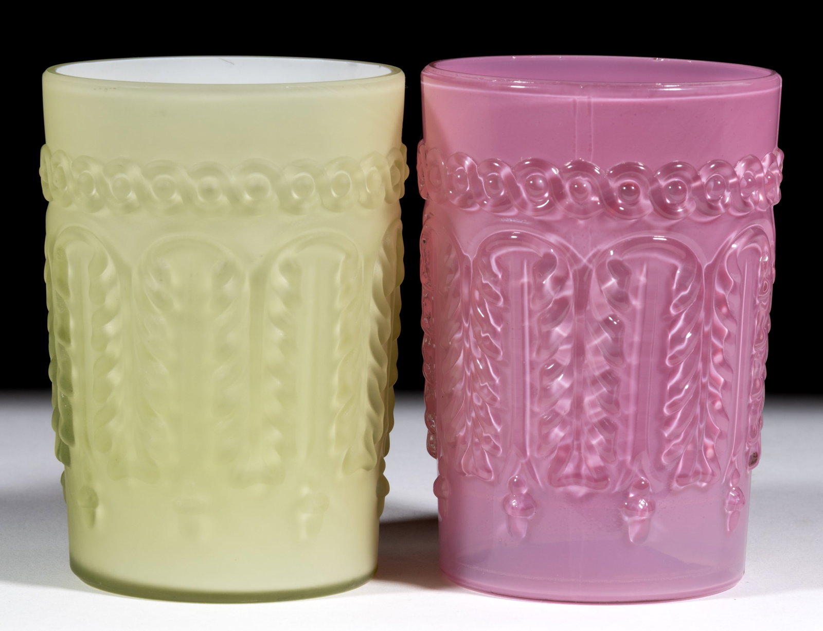 NORTHWOOD NO. 263 / LEAF UMBRELLA TUMBLERS, LOT OF TWO (1 of 1)