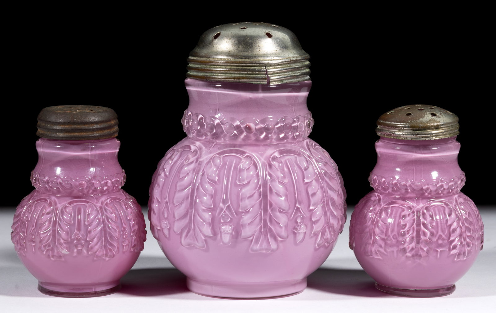 NORTHWOOD NO. 263 / LEAF UMBRELLA CONDIMENT ARTICLES, LOT OF THREE (1 of 1)
