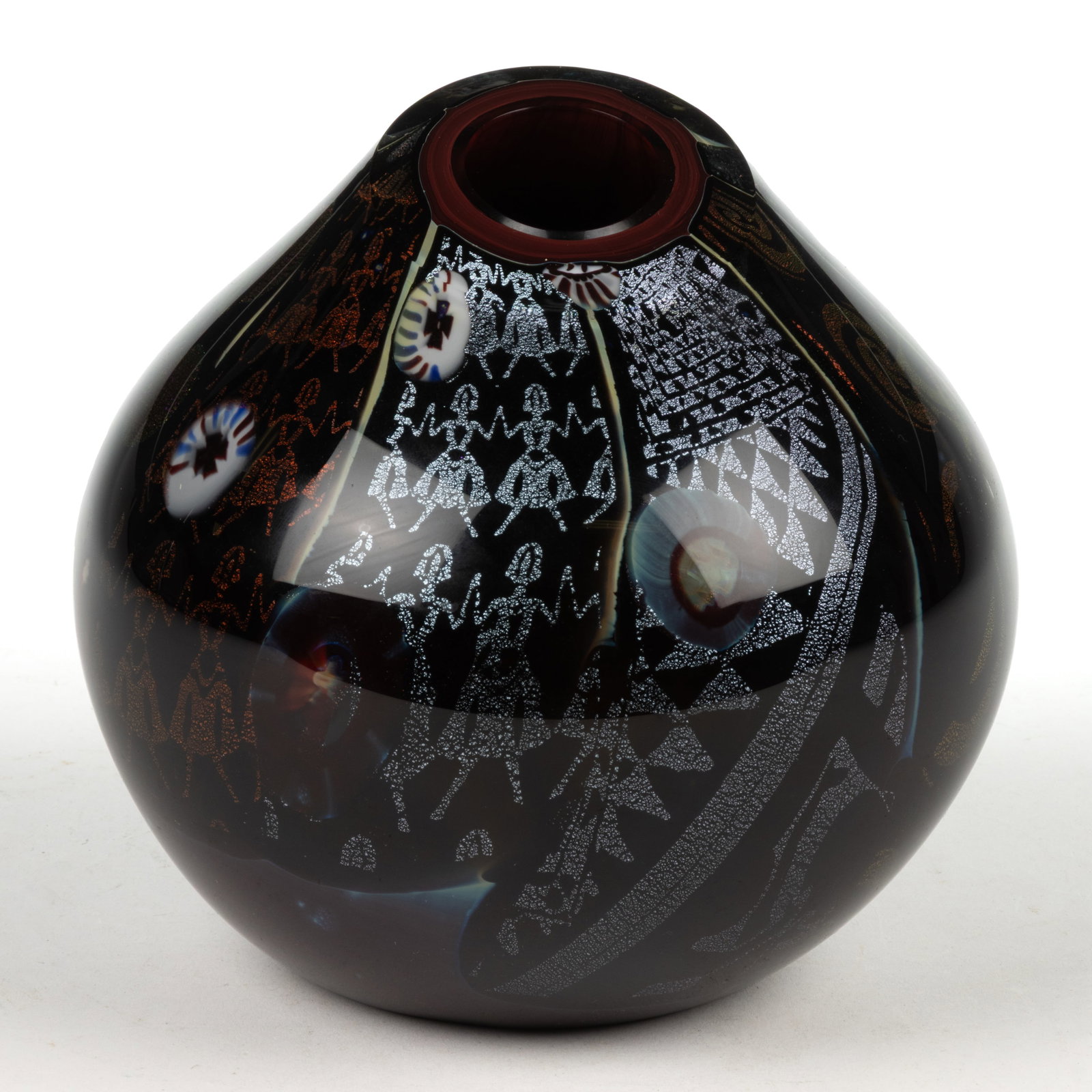 PETER VANDERLANN DICHROIC STUDIO ART GLASS VASE (1 of 5)