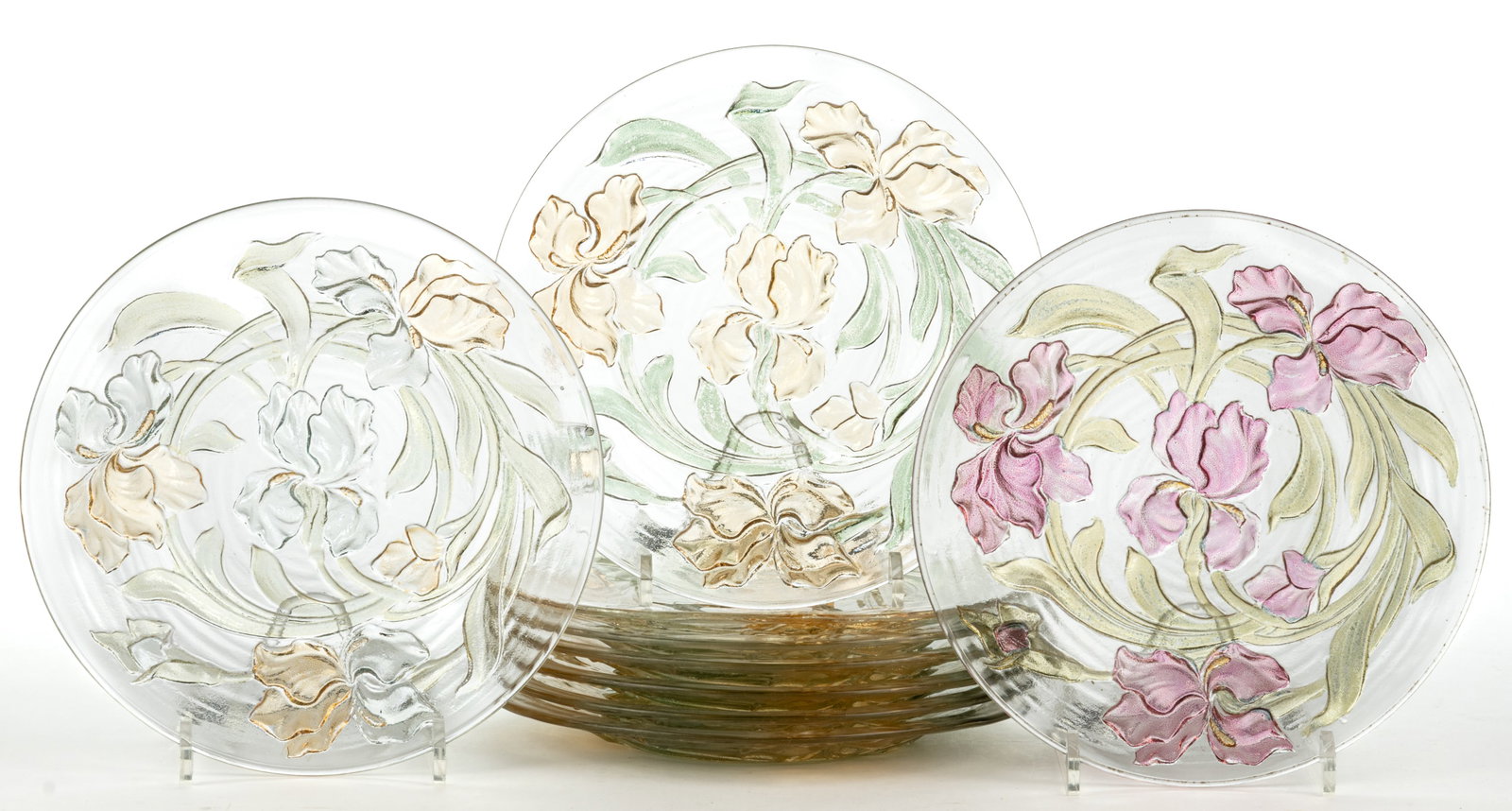 MIKASA SAVOIR VIVRE IRIS PLATES, LOT OF NINE (1 of 1)
