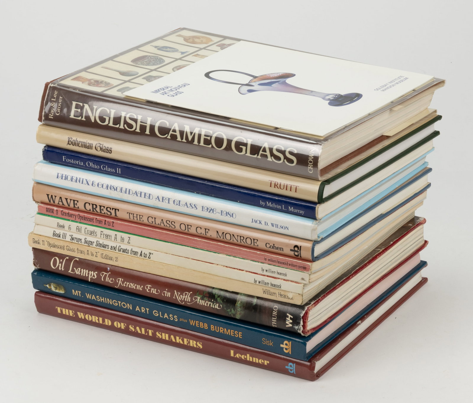 19TH AND 20TH CENTURY GLASS REFERENCE VOLUMES, LOT OF 13 (1 of 1)