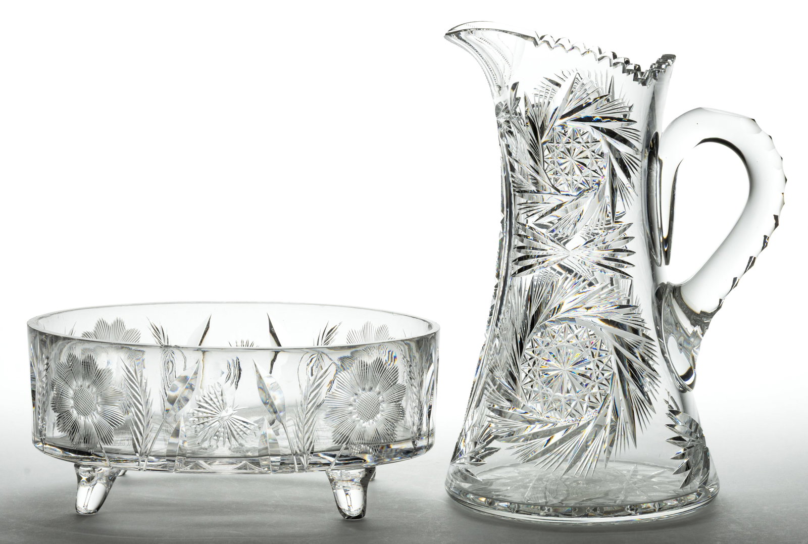 AMERICAN BRILLIANT CUT GLASS ARTICLES, LOT OF TWO (1 of 2)