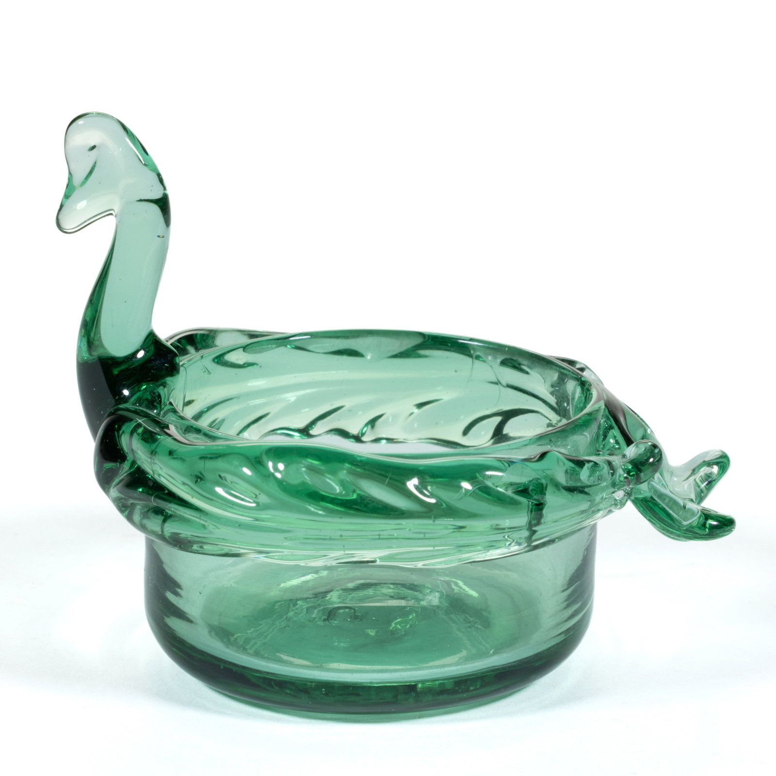 IMPORTANT AMERICAN FREE-BLOWN BIRD-FORM OPEN SALT (1 of 3)