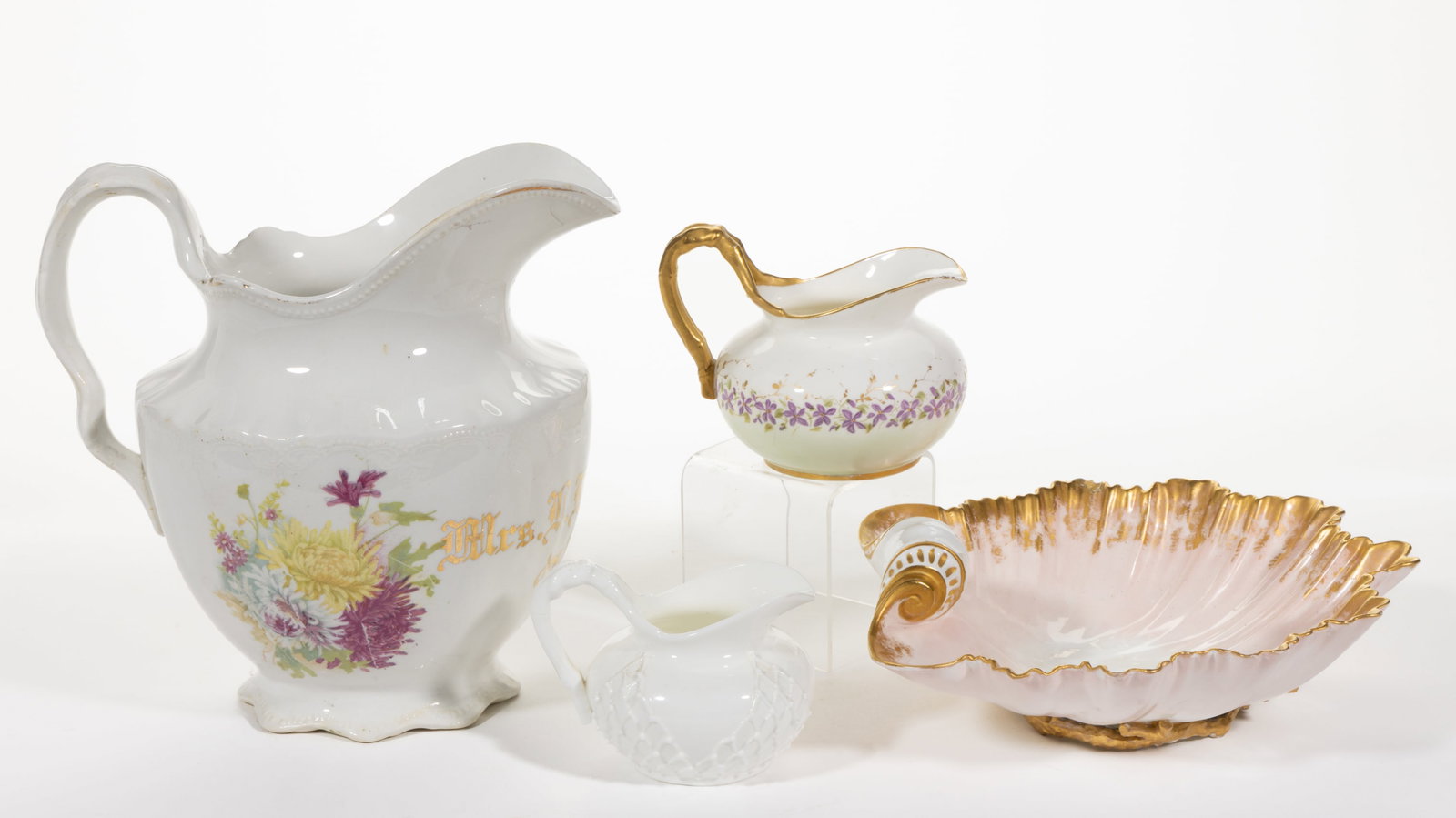AMERICAN K.T. & K. CO. AND LOTUS WARE PORCELAIN ARTICLES, LOT OF FOUR (1 of 2)