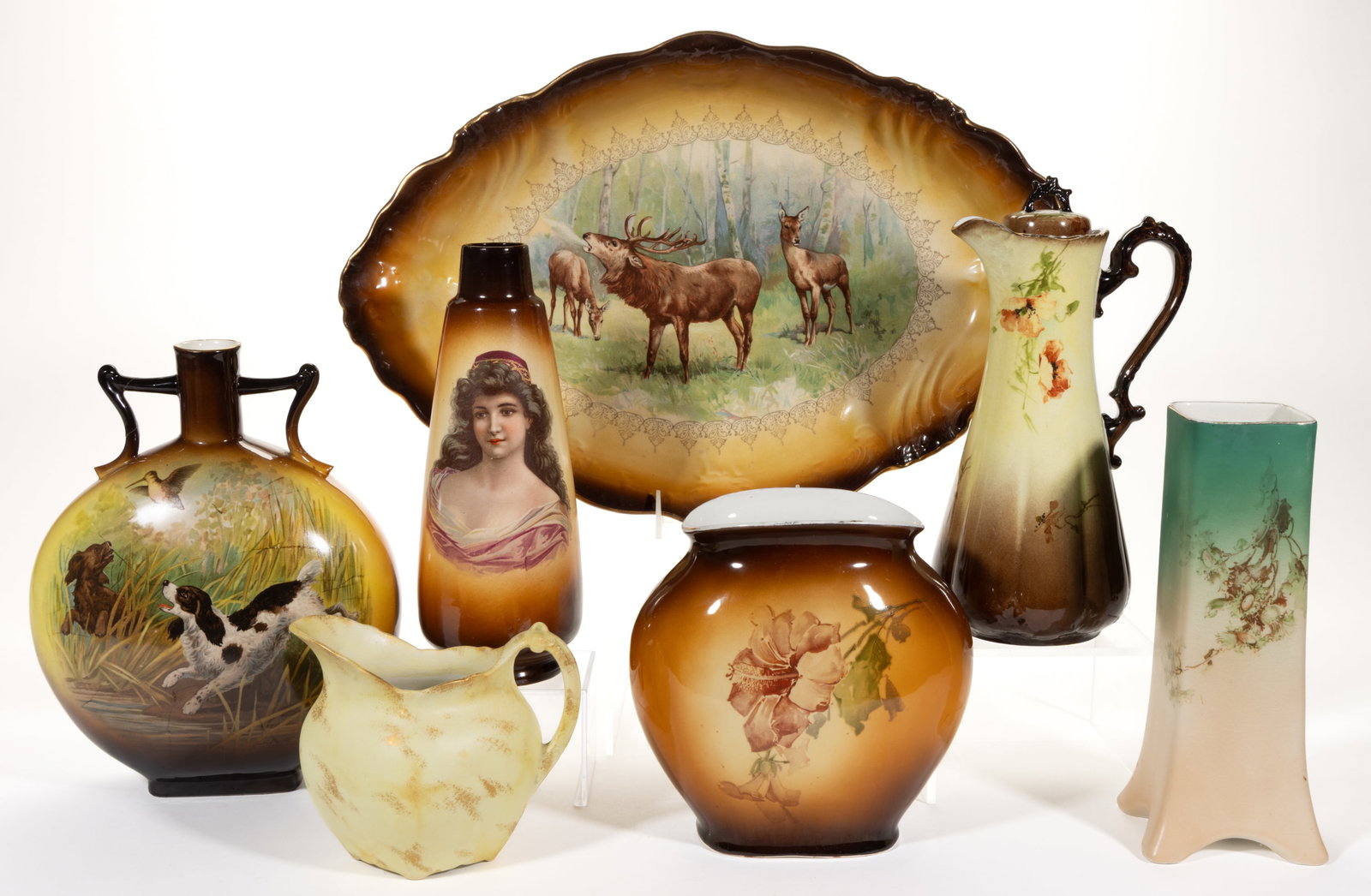 OHIO AND WEST VIRGINIA CERAMIC ARTICLES, LOT OF SEVEN (1 of 2)