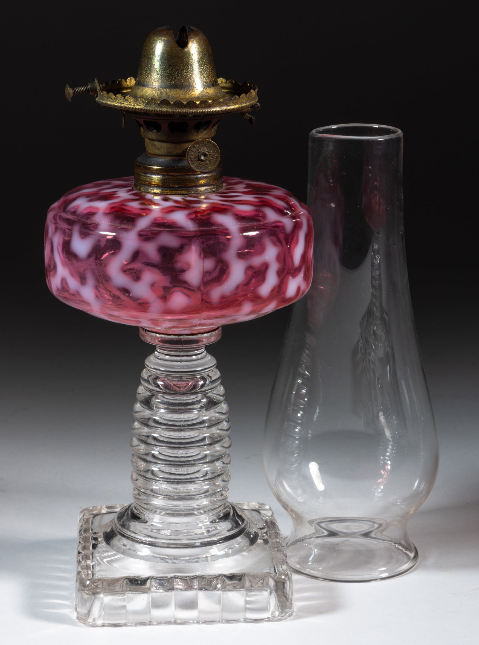 HOBBS CORAL REEF / SEAWEED - SMALL SIZE KEROSENE STAND LAMP (1 of 1)