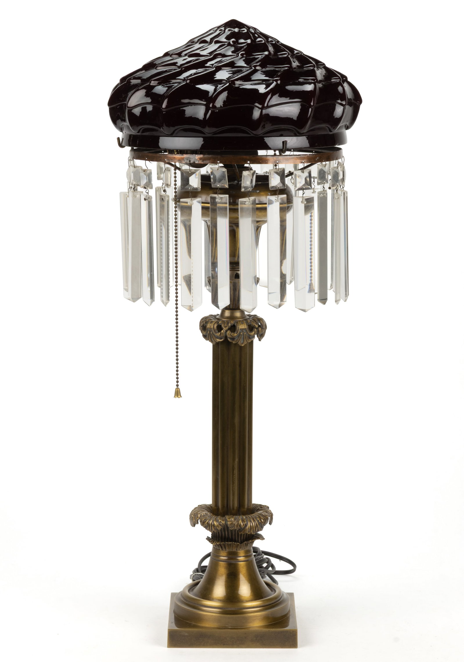 BRASS / BRONZE SOLAR CONVERTED TO ELECTRIC BANQUET TABLE LAMP (1 of 3)