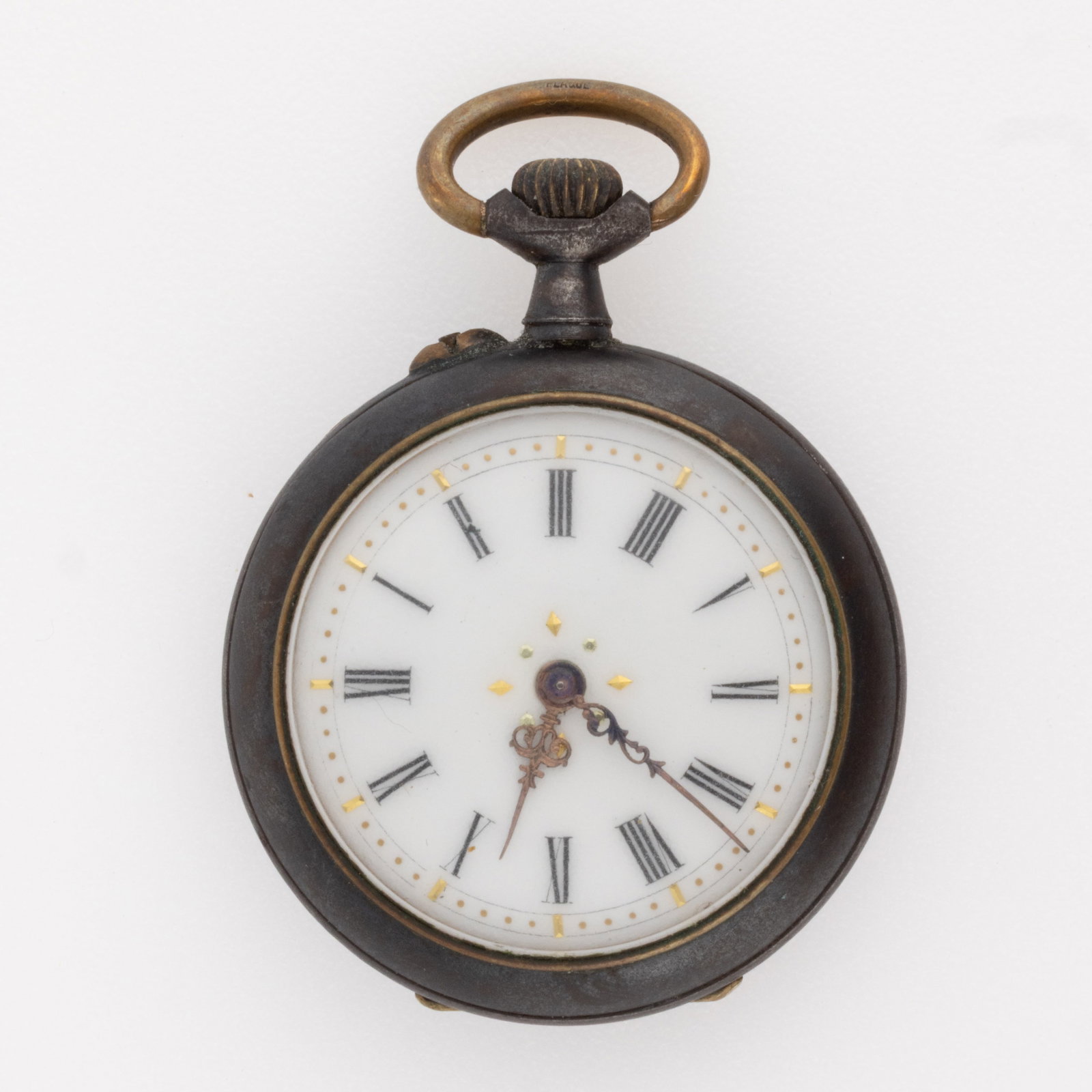 LECOULTRE GUNMETAL-CASED LADY'S POCKET WATCH (1 of 5)