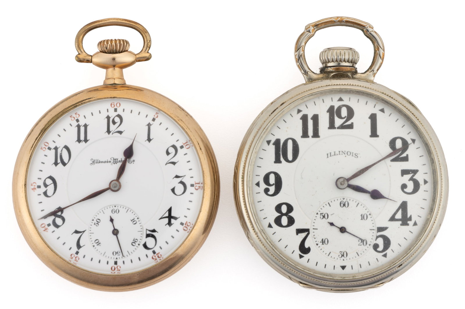 ILLINOIS 23-JEWEL GRADE SANGAMO POCKET WATCHES, LOT OF TWO (1 of 4)