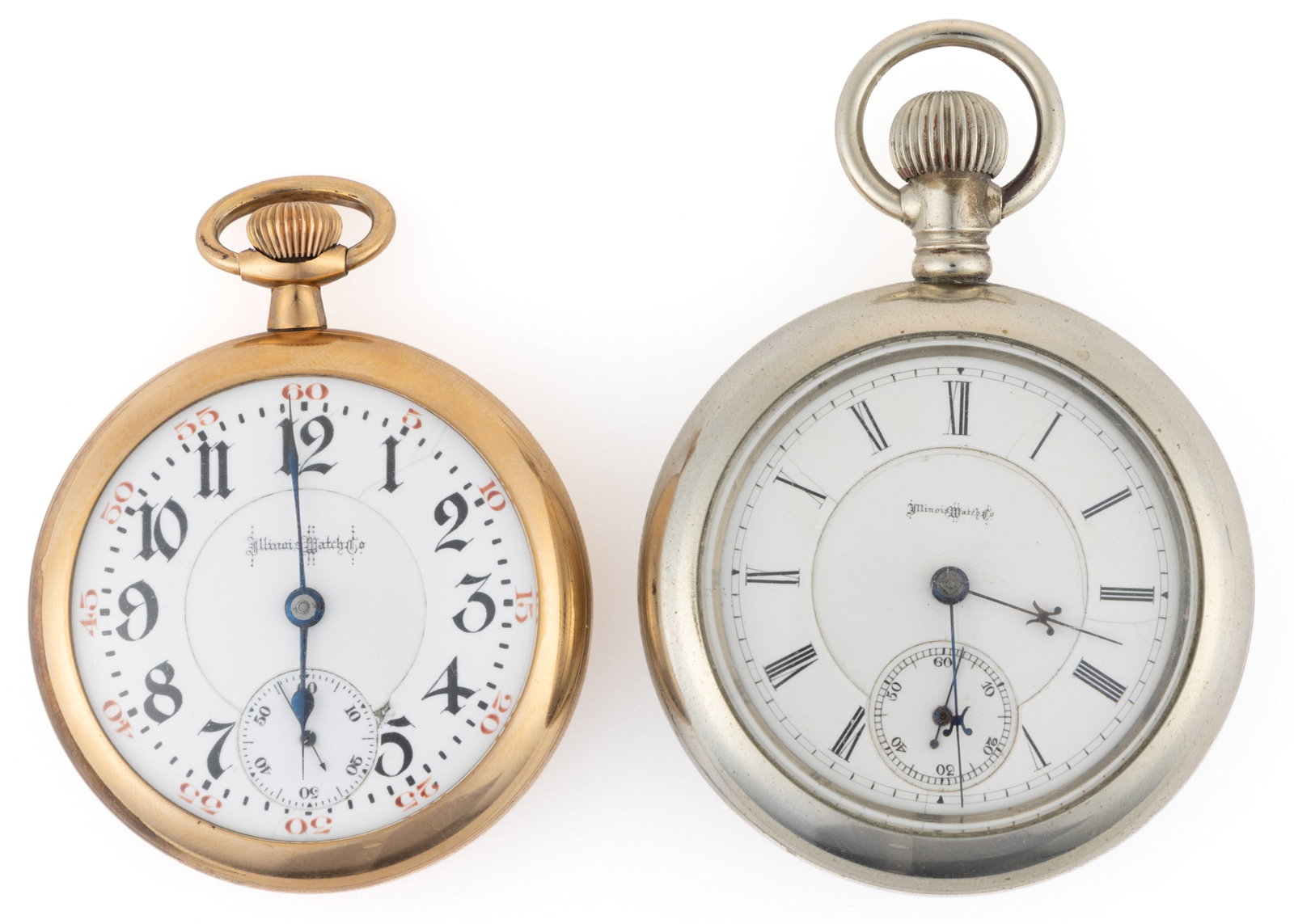 ILLINOIS BUNN 15- AND 21-JEWEL POCKET WATCHES, LOT OF TWO (1 of 3)